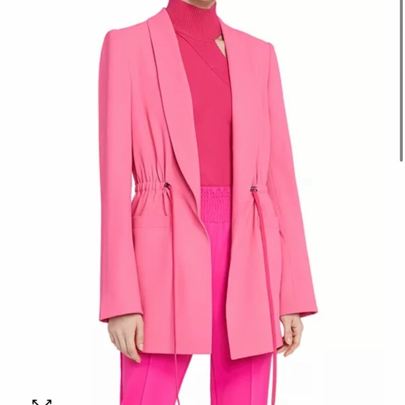 Alice + Olivia Kyle East Shawl Collar Jacket - Drawstring Waist - Picture 4 of 5